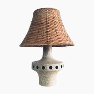 Vintage Dutch Studio Art Pottery Table Lamp, 1960s