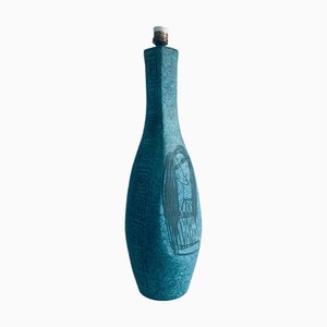 Art Ceramics Sgraffito Table Lamp attributed to Alvino Bagni for Raymor, Italy, 1960s