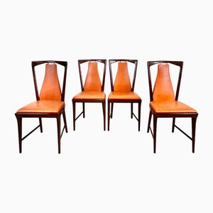 Osvaldo Borsani zugeschriebene Esszimmerstühle für Atelier Borsani Varedo, 1950er, 4 . Set