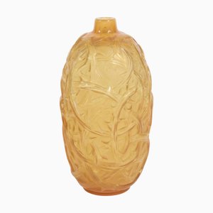 Jarrón Butterscotch Bronces de René Lalique, 1921
