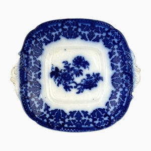 Antiker blauer Servierteller