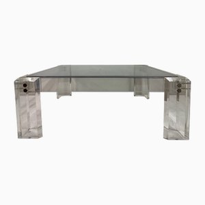 Vintage Acrylic and Glass Coffee Table, 1970s