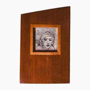 Hado Lyria, Portrait, 1970s, Technique Mixte sur Papier