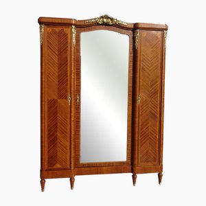 Louis XVI Kleiderschrank aus Intarsien und Bronze, 1920er