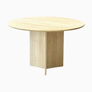Table de Salle à Manger en Travertin, Italie, 1970s