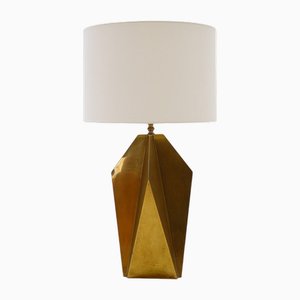 Skulpturale Tischlampe aus Messing, 1960er