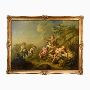 Étienne Jeaurat, Kinderspiel, Allegorie des Sommers, 1740, Öl auf Leinwand