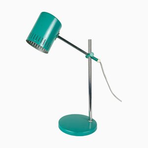 Lámpara de mesa vintage en turquesa, años 60