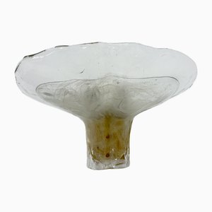 Large Brass and Melting Glass Petal Sconce by J. T. Kalmar for Kalmar, 1970s