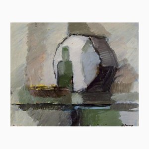 Edvin Järup, Abstract Still Life, 1960, Oil Painting