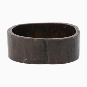 Antique Wooden Hollowed Out Tree Trunk Planter, 1950s