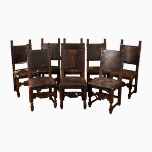 Sedie a rotelle in stile rinascimentale, set di 8