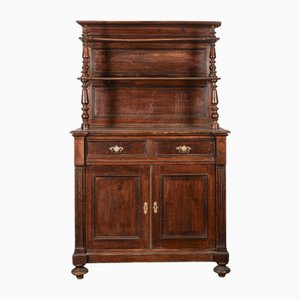 Late 19th Century Fir Sideboard with Plate Rack