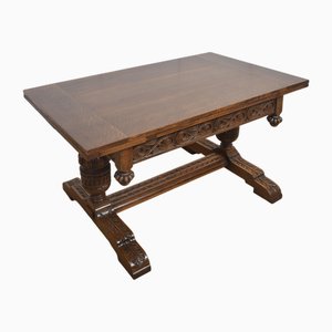 Draw-Leaf Refectory Tisch aus Eiche, 1890er