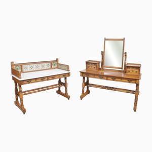 Asthetic Movement Bedroom Tables, Set of 2
