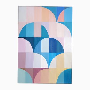 Natalia Roman, Pink Dawn, 2025, Acrylic Painting on Watercolor Paper