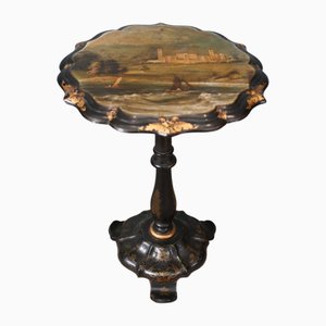 Victorian Side Table with Osbourne House of Queen Victoria Paintings, 1880s