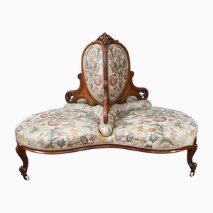 Victorian Conversation Seat Gossip Sofa, 1880