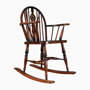 Sedia a dondolo Windsor vintage, 1930