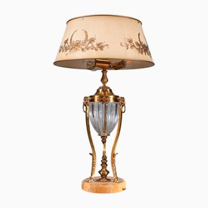French Empire Table Lamp with Gilt Glass, 1920s
