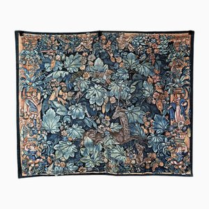 French Tapestry with Deer and Florals
