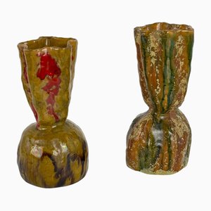 Sculptural Ceramic Vases attributed to Pietro Melandri, Faenza, 1960s, Set of 2