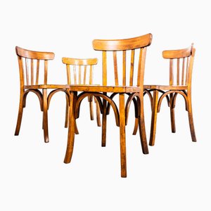 Sillas de comedor Luterma Cafe clásicas de roble, años 50. Juego de 4