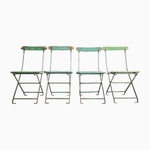 Chaises Pliantes Pavilion Vert Foncé, Angleterre, 1950s, Set de 4