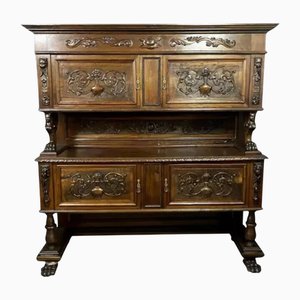 Credenza rinascimentale in noce, 1850