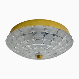 Mid-Century Modern Glass Flush Mount from Peil & Puzzler, 1970s