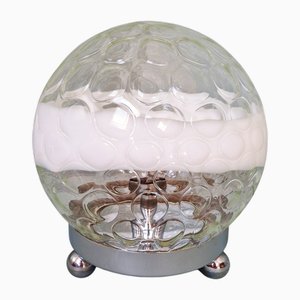 Large Table Lamp in Honeycombed Blown Glass, 1970