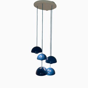 Lámpara colgante Flower-Pot de Verner Panton para Louis Poulsen, años 60. Juego de 5