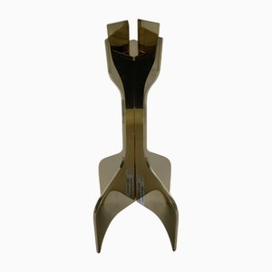 Sculptural Gold Plated Candleholder by Marcel Breuer for Gavina, 1970s