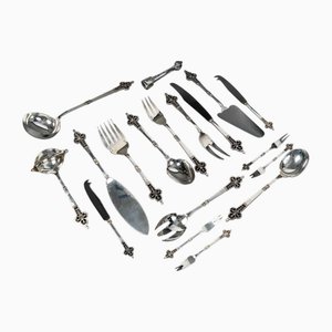 Cardeilhac Silver Cutlery Set with Minerva Hallmark, 1890s, Set of 150