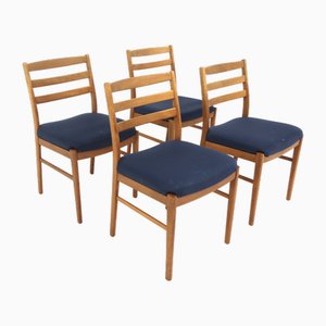 Vintage Scandinavian Beech Chairs, 1960, Set of 4