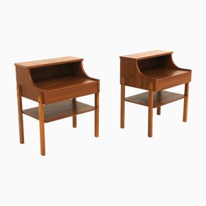 Vintage Teak Bedside Tables by Carlström, 1960, Set of 2