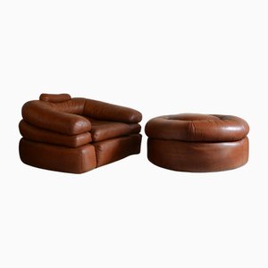 Straccio Armchair and Pouf by De Pas, Durbino & Lomazzi for Zanotta, 1960s, Set of 2