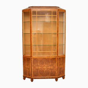 Vitrine Art Déco en Loupe de Noyer, 1930