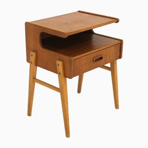 Scandinavian Teak Bedside Table, 1960s