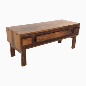 Skandinavische Kommode aus Glas & Holz, 1960
