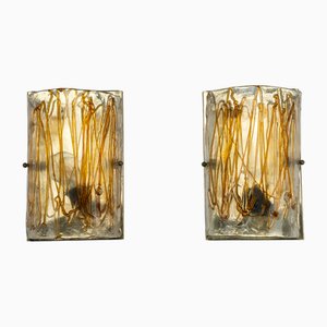 Thick Murano Glass Sconces from La Murrina, 1970s, Set of 2