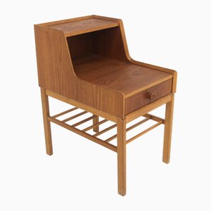 Scandinavian Bedside Table by Ferdinand Lundqvist, 1960