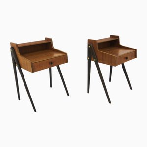 Scandinavian Teak Bedside Tables, 1960, Set of 2