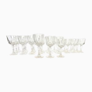 Vintage French Crystal Glass Set from Cristal D'Arques, 1976, Set of 30