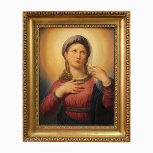 Vierge Marie en Contemplation, 1830, Huile sur Panneau, Encadrée