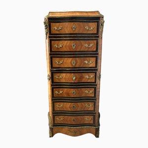 Secretaire in palissandro e ripiano in marmo