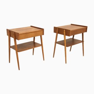 Vintage Teak Bedside Tables by Carlström, 1960, Set of 2