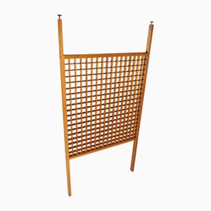 Wooden Room Divider with Lattice Design, 1960