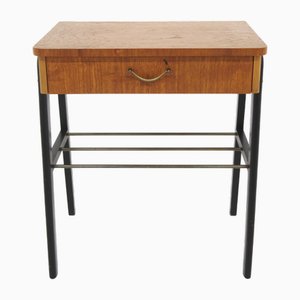 Scandinavian Teak Bedside Table, 1950s