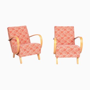 Set of Vintage Art Deco Chairs by J. Halabala for Up Závody, Czech, 1930s